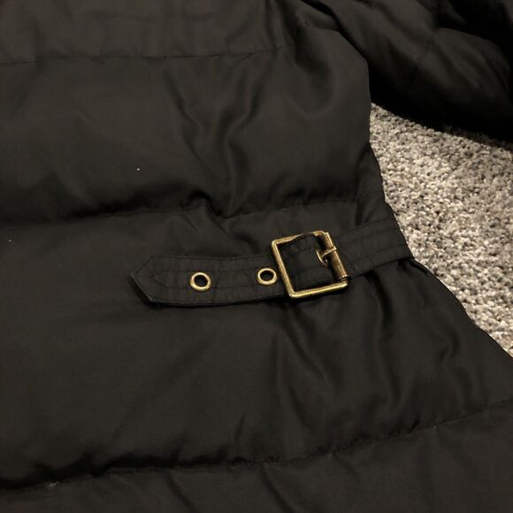Lauren Ralph Puffer Jacket Womens M Black Feather Down Wool Coat Ladies - Picture 9 of 13